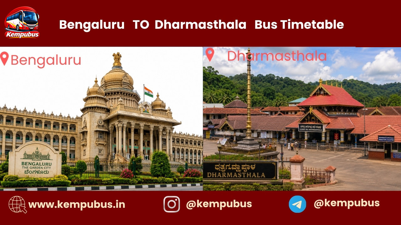 Bangalore to Dharmasthala bus timetable