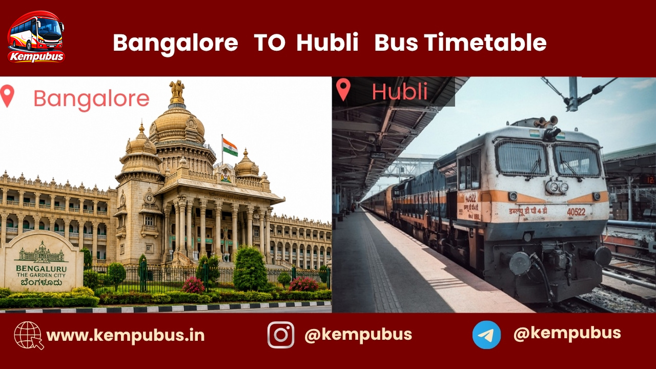 Bangalore to Hubli bus timetable