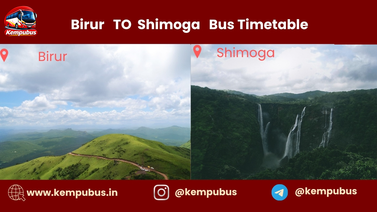 Birur to Shimoga bus timetable