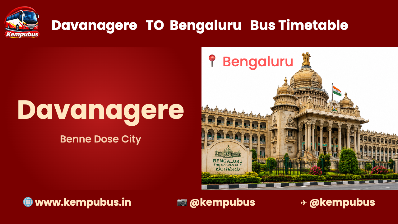 Davangere to Bangalore bus timetable