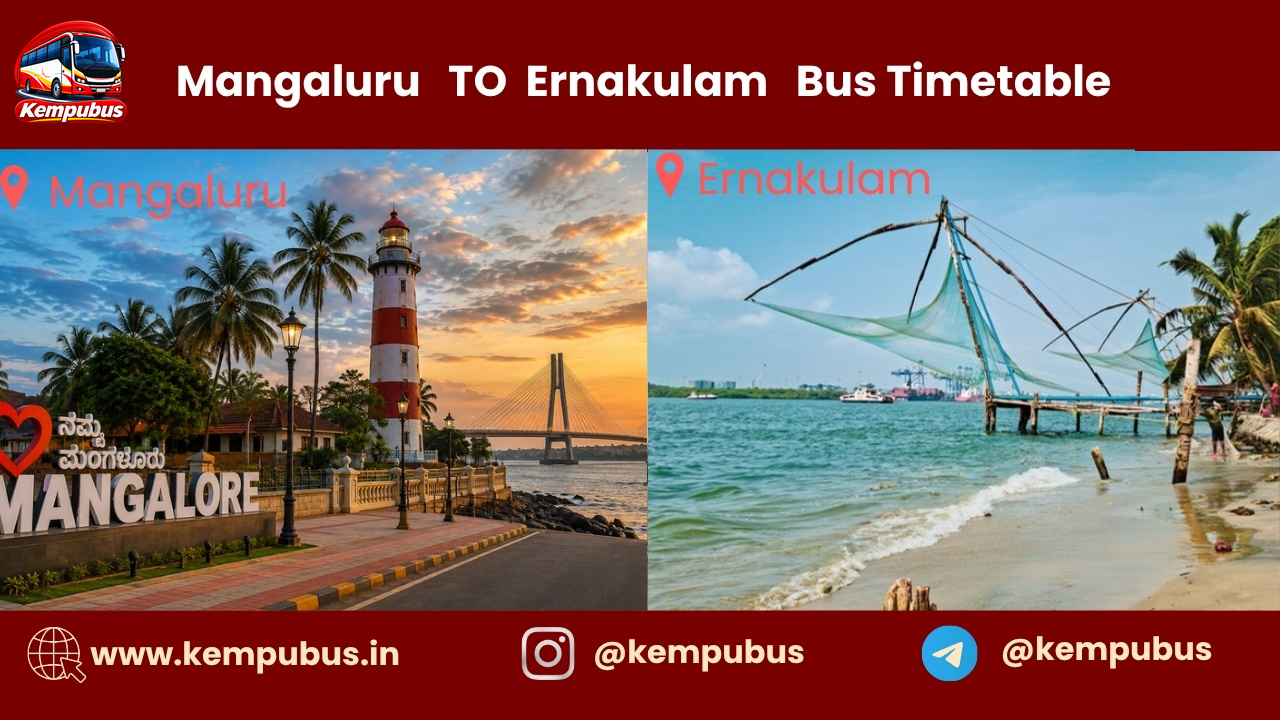 Mangalore to Ernakulam bus timetable