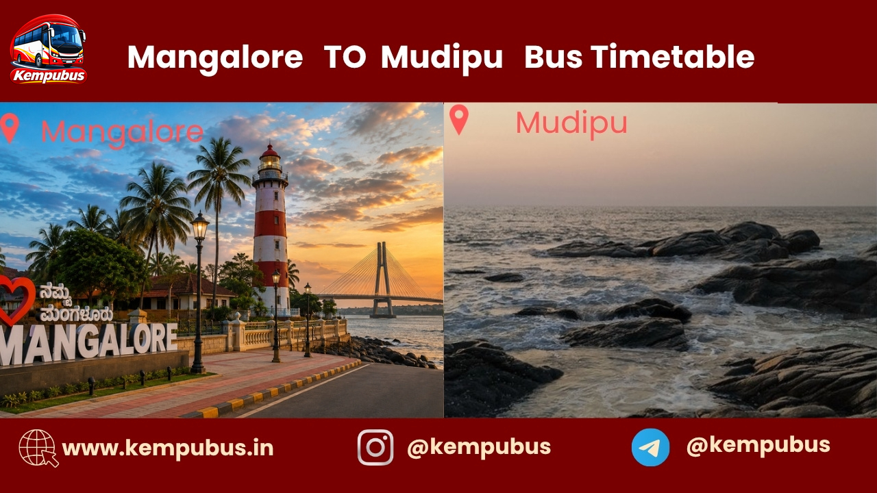Mangalore to Mudipu bus timetable