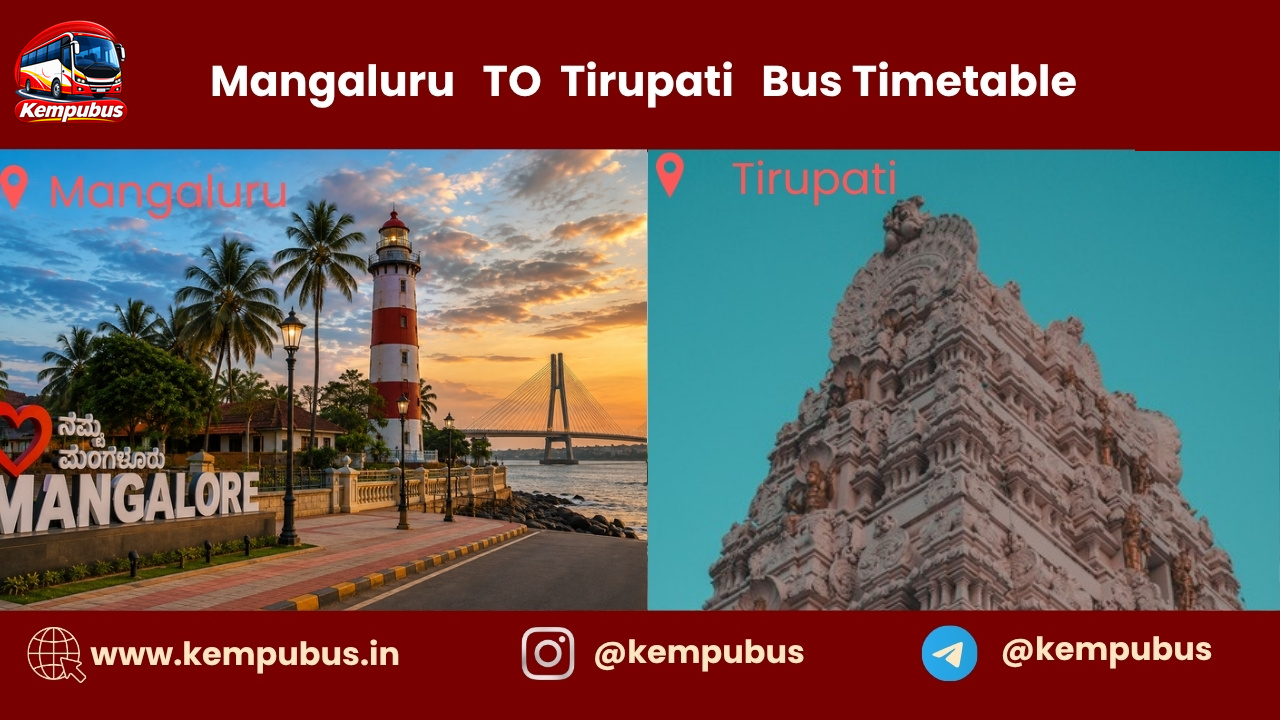 Mangalore to Tirupati bus timetable