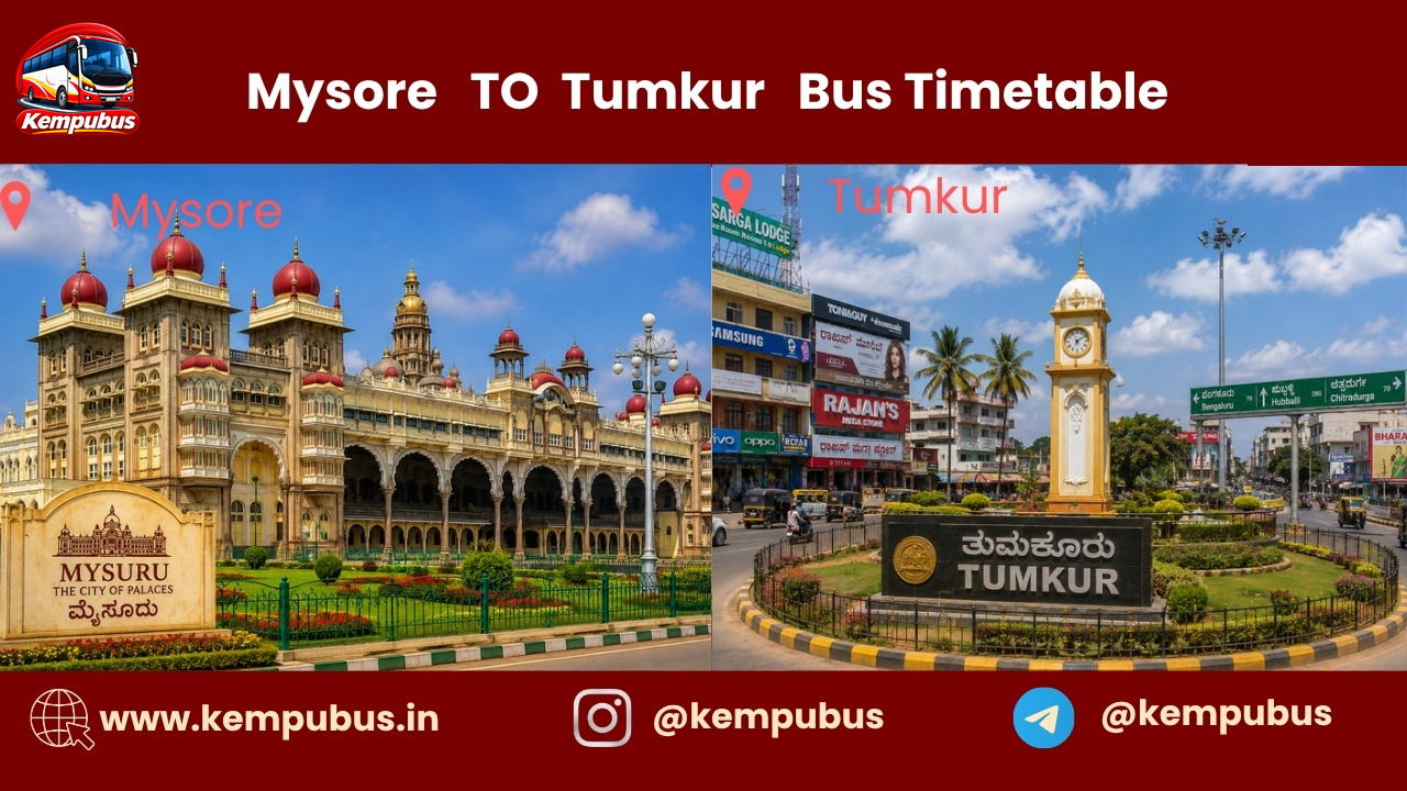 Mysore to Tumkur bus timetable